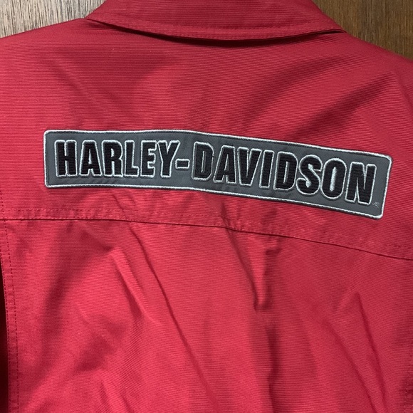 Womens Harley-Davidson riding jacket nylon red size medium - Picture 7 of 9